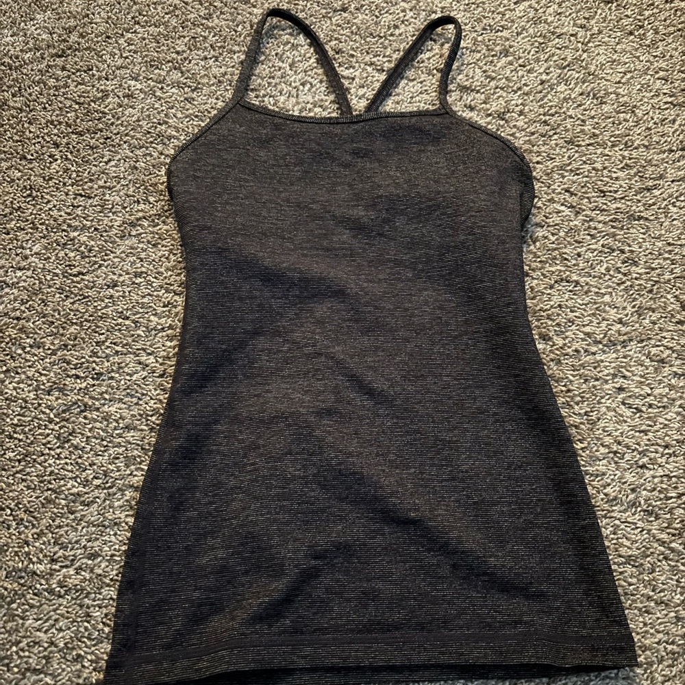Lululemon striped workout tank top
